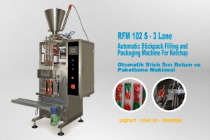 Stick Pack Packaging Machine For Ketchup - 3 Line